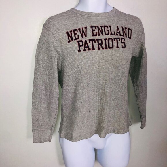 Vintage NFL New England Patriots Thermal Shirt Womens L Gray Long Sleeve - Picture 3 of 8